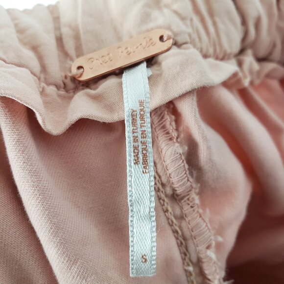 Free People Cadet Jogger Pants Button Fly Light Pink size S Bohemian Resort - Picture 5 of 13